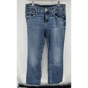 Silver Jeans Co Suki Slim Boot Jeans Womens 33x31 Blue Stretch Medium Wash Denim
